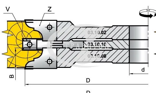 03.10.10 Фреза паз под филенку. Комплект 03.10.00