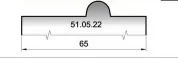 51.05.22 Ножи профильные для плинтуса L=70 мм.