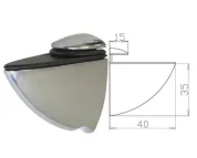 Держатель полки ALBA "Мини-Тукан" Р1516,хром