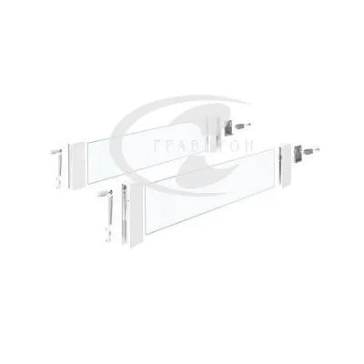 Комплект надставок на боковину DesignSide InnoTech Atira, 470 на 176, стекло, прозрачный/белый