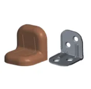 Уголок крепежный с пластиковой крышкой, ясень (11), тип 2