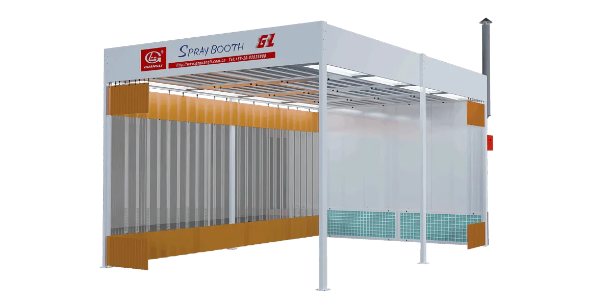 Пост подготовки к окраске с подогревом и верхним пленумом Guangli GL422