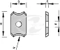 169255 Нож циклевочный поворотный 12*20*2 R=2.0 HW B05 Leuco