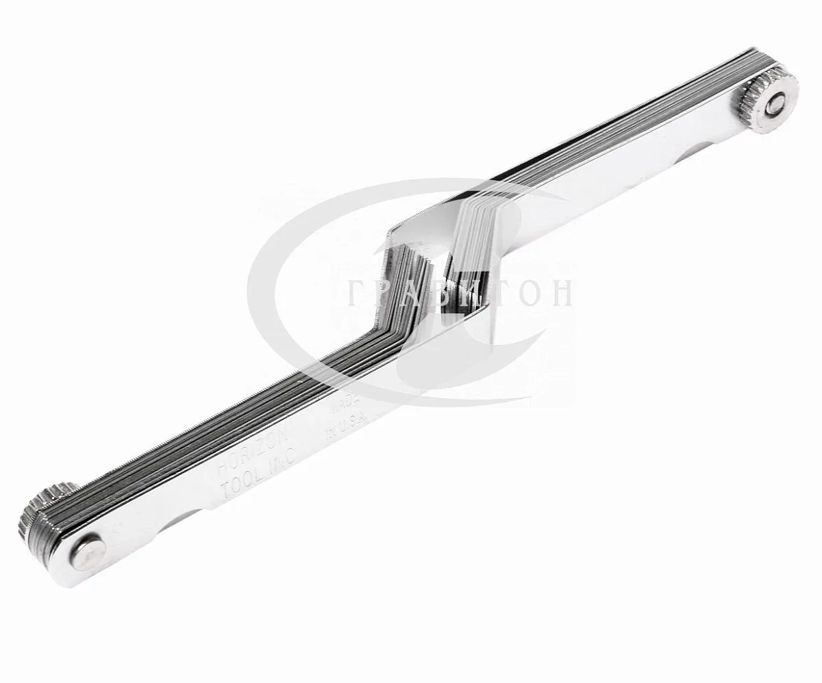 Набор щупов изогнутых двойной для измерения зазора (0.127-0.762мм, 0,005"-0,03") 26 лезвий JTC /1