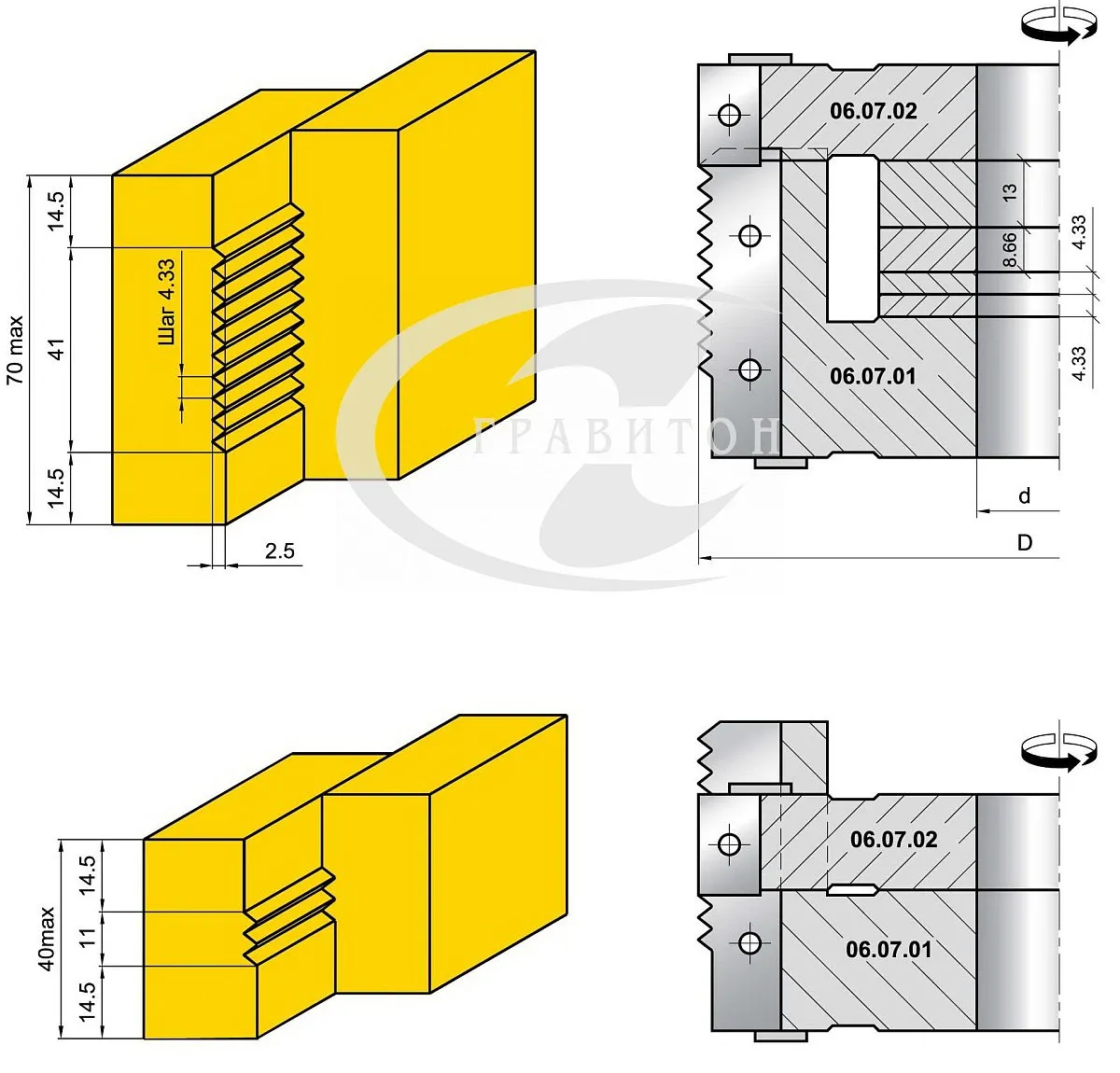 06.27.01.1.160  D32 Фреза для сращивания (В от 40 мм, L=10 мм,шаг 3,8  HSS)