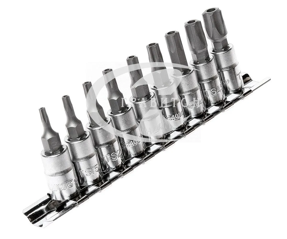 Набор насадок TORX 5-гранных 1/4" TS10H-TS50H 9шт JTC /1/10/60
