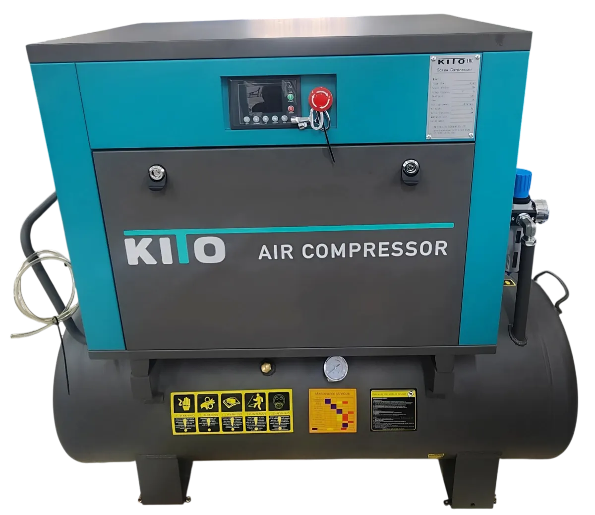 Компрессор KITO DLG5.5V  (380В, 5.5 кВт.; пр-ть 680 л/м.; 12.5 атм.; рес. 200 л)