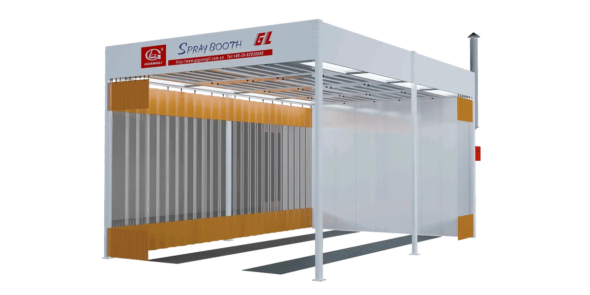 Пост подготовки к окраске Guangli GL522 с подогревом воздуха и пленумом