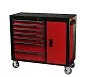 Тележка инструментальная 7 секций, красная с боковым ящиком JTC /1