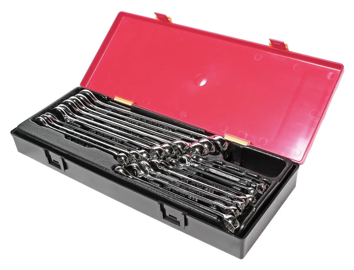 Набор ключей комбинированных с зеркальной полировкой 6-23мм (в кейсе) 17шт (аналог JTC-K6172-OLD, JT