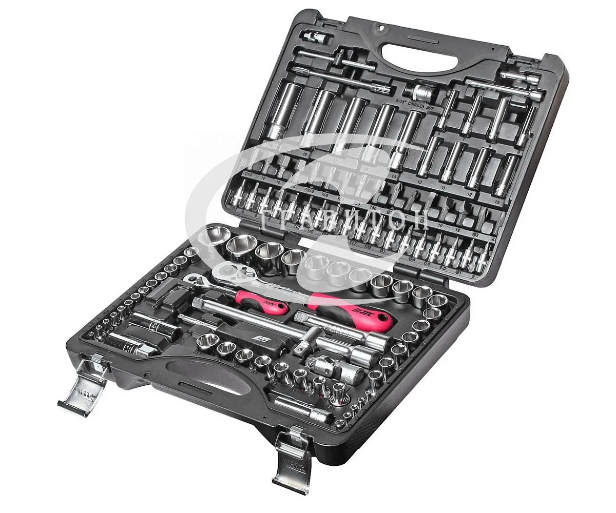 Набор головок торцевых и вставок 1/4" & 1/2" 6-гранных (в кейсе) 110 предметов JTC /1/3