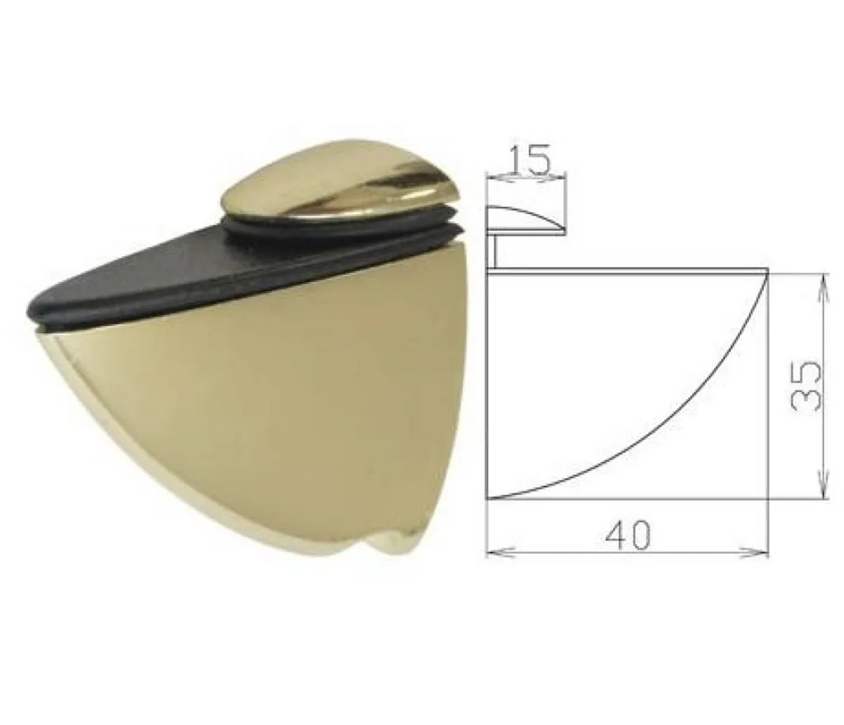 Держатель полки ALBA "Мини-Тукан" Р1516,золото