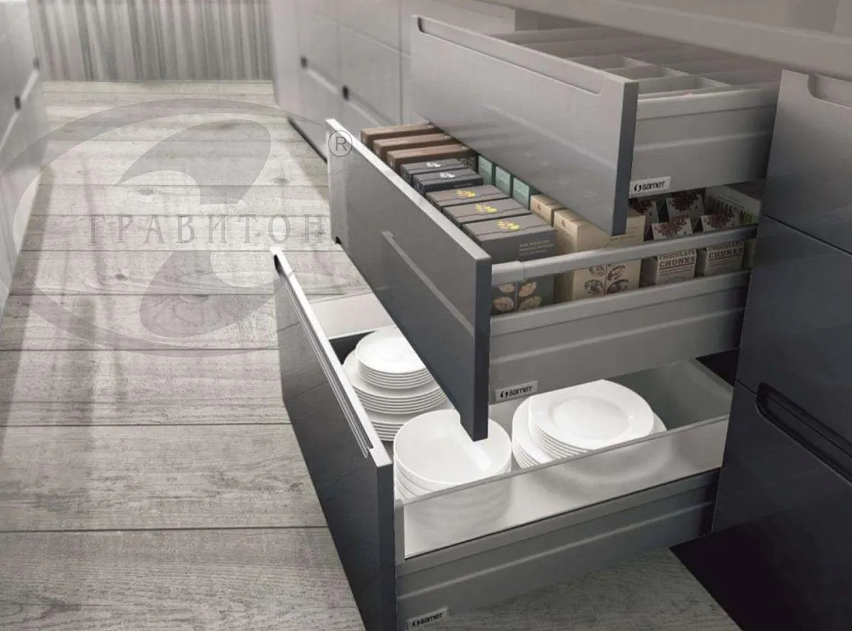 Комплект Alphabox 500 мм Lock-Fix, серый