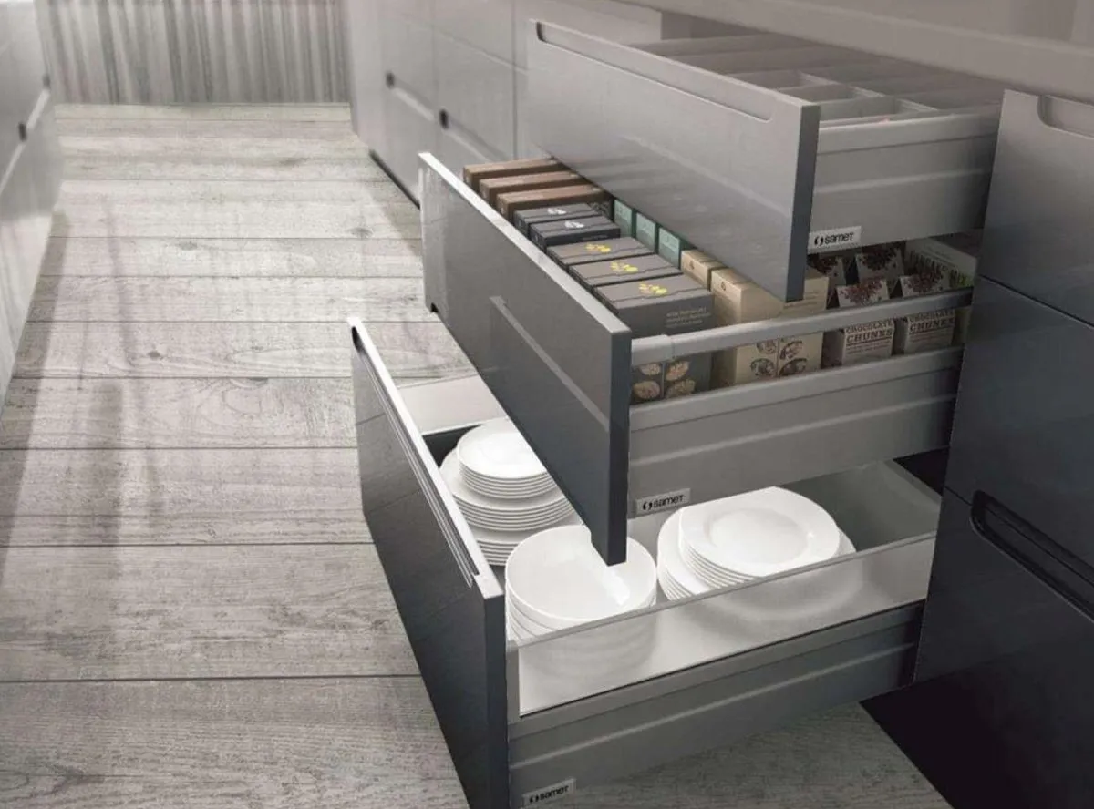 Комплект Alphabox 450 мм Lock-Fix P2O, серый