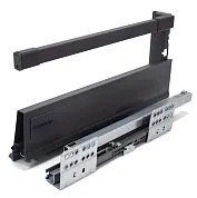 Комплект ящика полного выдвижения 350 на 167, релинг квадрат., серый