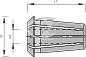 168743 Цанга D=16x52 mm 462E