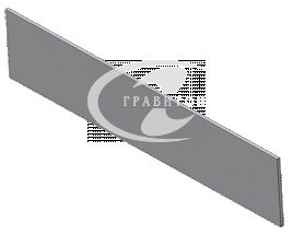 Алюминевая панель (Н180 мм) для разделений организаций, 600 мм, серая SAMET