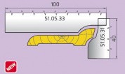 51.05.31 Ножи профильные  для плинтуса L=40 мм.
