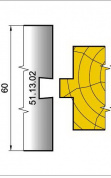 51.13.02 Ножи профильные доска пола L=60 мм. Иберус