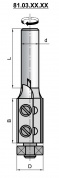 81.03.12.19 Концевая фреза для пазования D=19 мм, d хвостовика=12 мм, B=12 мм