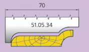 51.05.34 Ножи профильные  для плинтуса L=70 мм.