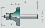 50512107 Фреза концевая HW 53,0х75/25х12, Z=2, R=20,0 Leuco