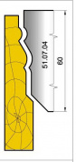 51.07.04 Ножи профильные плинтус-наличник L=60 мм.