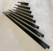 Ручка торцевая прямоугольная 2*352/800, ширина 32 мм (240), черный матовый