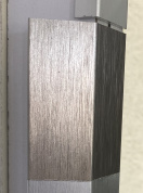 Кромочный профиль для плиты 18-19 мм, с ручкой, (L-2,9 м) НЕРЖАВЕЙКА темная
