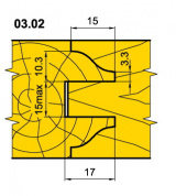 03.02.18 Фрезы для производства филенчатых дверей. Четверть под шип (с фаской)