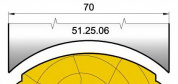 51.25.06 Ножи профильные поручень L=70 мм.