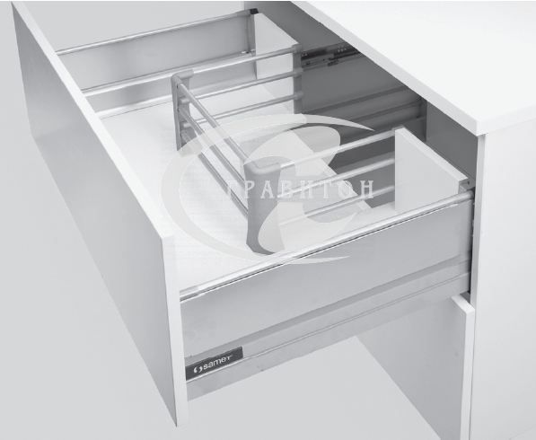 Комплектный набор под мойку с рейлингом для ящиков НОВЫЙ SMARTBOX , 500 , белый SAMET