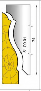 51.09.01Ножи профильные плинтус-наличник L=70 мм.