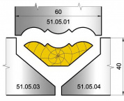 51.05.03 Ножи профильные боковая сторона плинтуса L=40 мм.