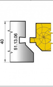 51.13.06 Ножи профильные вагонка L=40 мм.