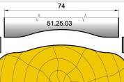 51.25.03Ножи профильные поручень L=80 мм.