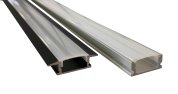 Профиль врезной для LED-ленты, Черный матовый 24,3/17*6.9*3000мм