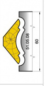 51.05.08 Ножи профильные плинтус L=60 мм.