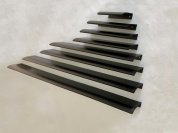 Ручка торцевая закругленная 160/200, ширина 40 мм (600), черный матовый