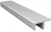Кромочный профиль для плиты 18-19 мм, загиб односторонний 8 мм (длина 2,9 м), серебро