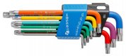 Набор Г-образных удлиненных ключей TORX с цветной маркировкой, Т10-Т50, 9 шт. HOEGERT