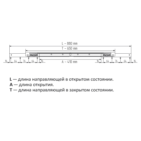 Направляющие для откидного стола