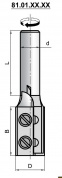 81.01.40.19 Концевая фреза для торцевой обработки D=19 мм, d хвостовика=12 мм, B=40 мм