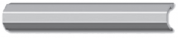Decofix декоративный закрывающий алюминиевый профиль (2,8 mt) SAMET
