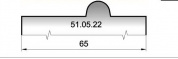 51.05.22 Ножи профильные для плинтуса L=70 мм.