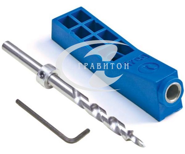 Приспособление для соединения саморезами Kreg Jig Mini (MKJ) + Ступенчатое сверло со стопорным кольцом + ключ