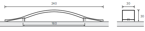 ProDecor, ручка Felina, межосевое расстояние 160 мм, под хром глянцевый