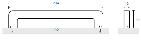 Ruchka-skoba,-mezhosevoe-rasstojanie-192-mm,-dlina-204-mm,-pokrytie-gljancevyj-hrom