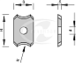 169255 Нож циклевочный поворотный 12*20*2 R=2.0 HW B05 Leuco