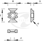 183672/176420 -SR3 Нож твердосплавный для снятия фасок 16*22*5, R=3мм. HL Sold 15 Leuco